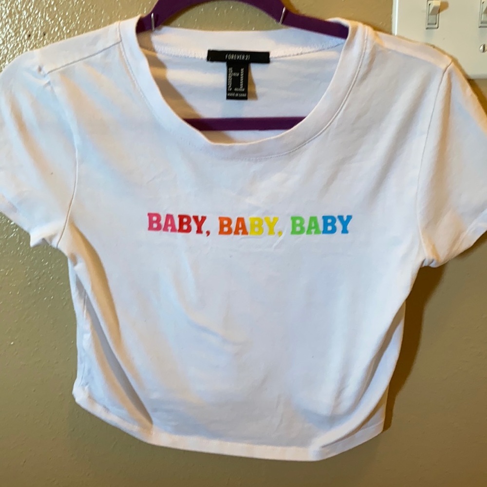 Rainbow Baby Baby Baby Crop Top